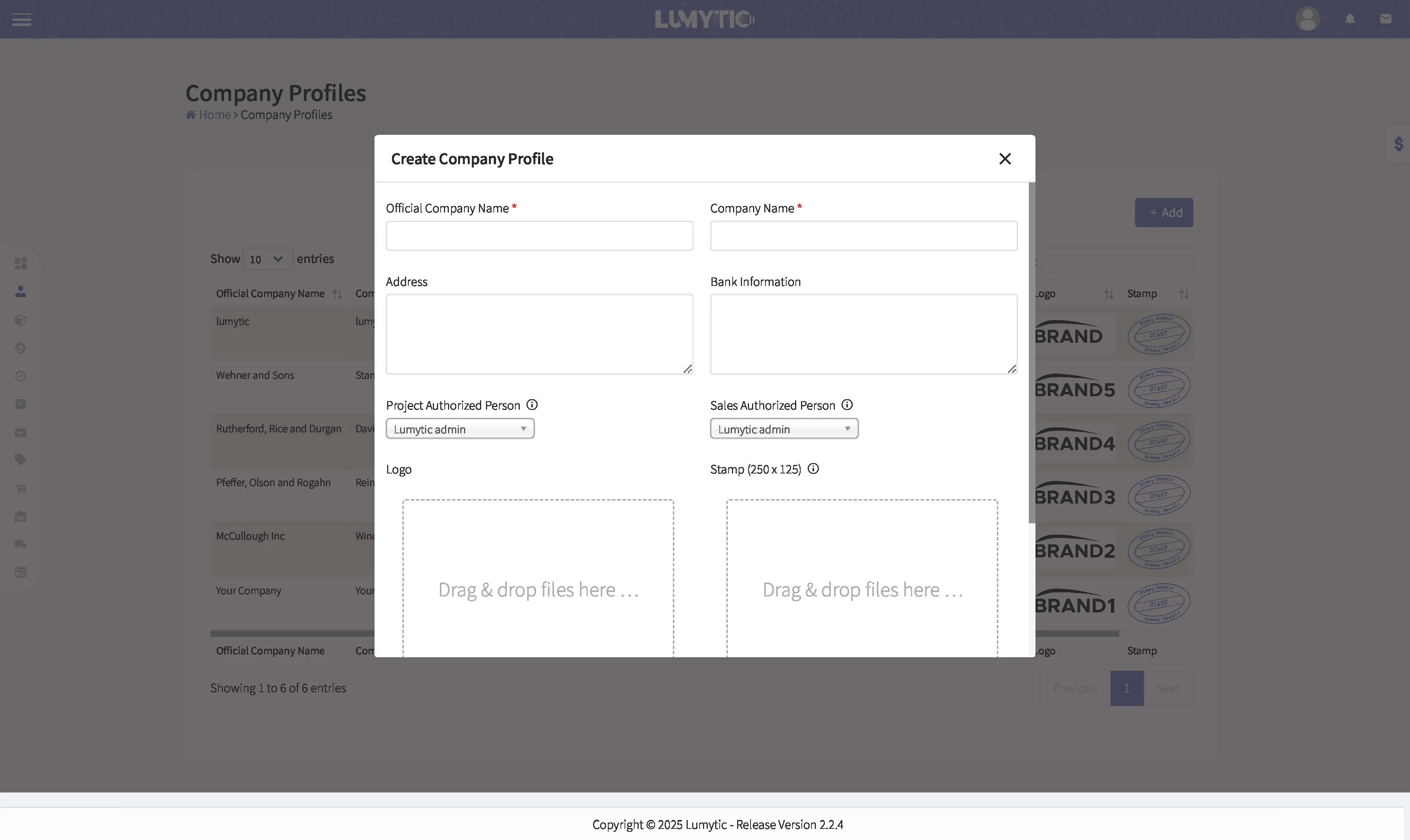 Create Company Profile