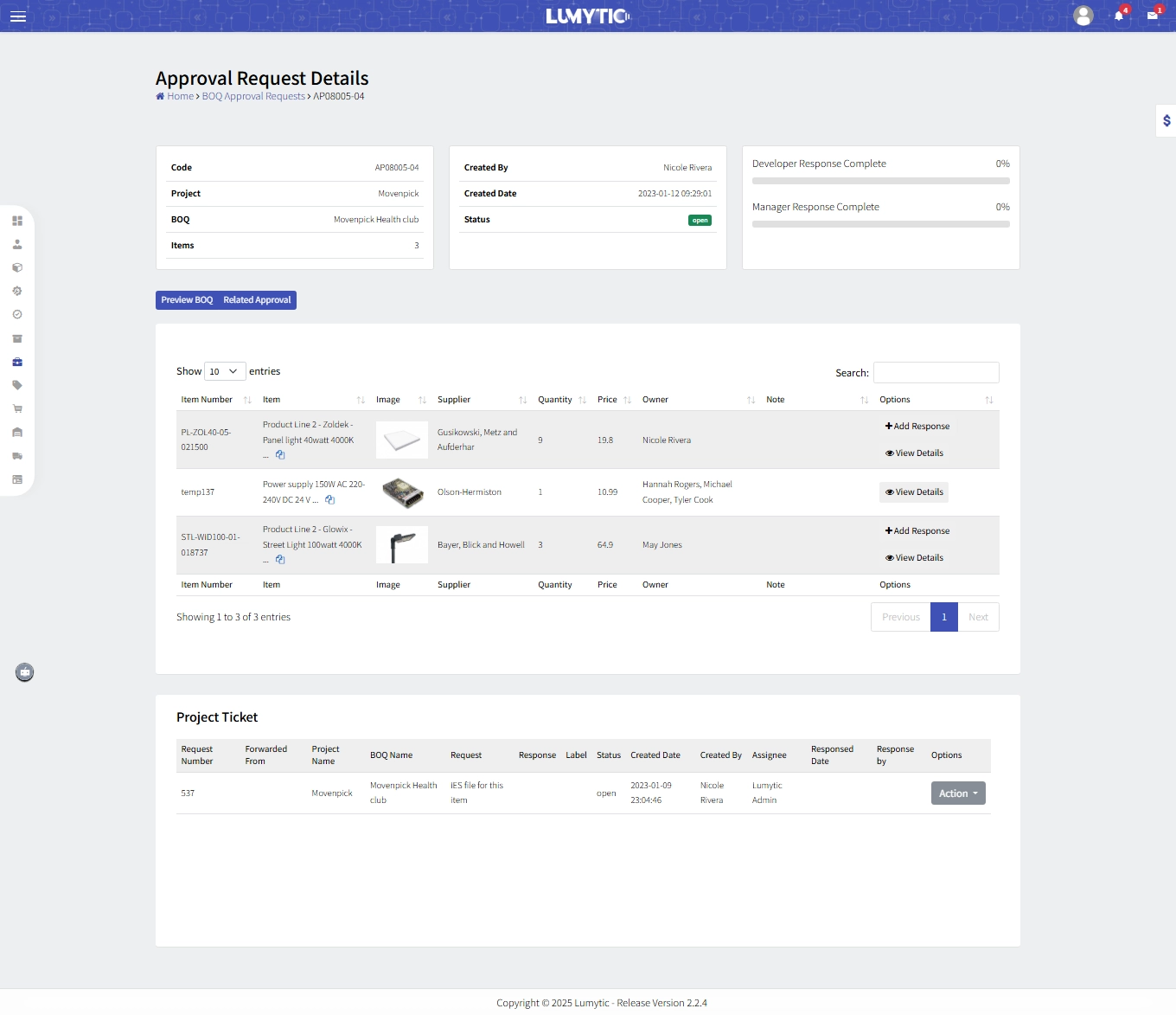 Create approval request