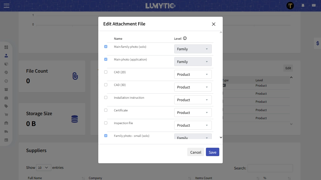 Edit series Attachment