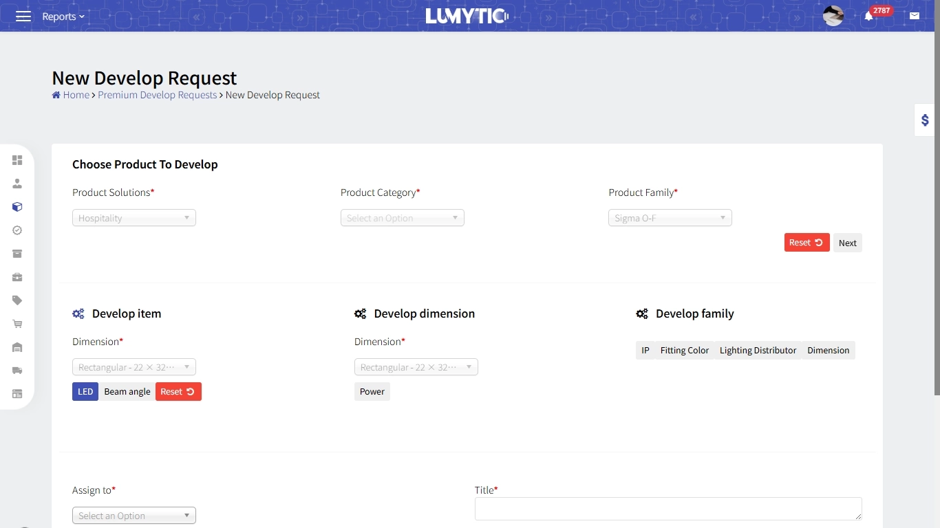 Create develop request