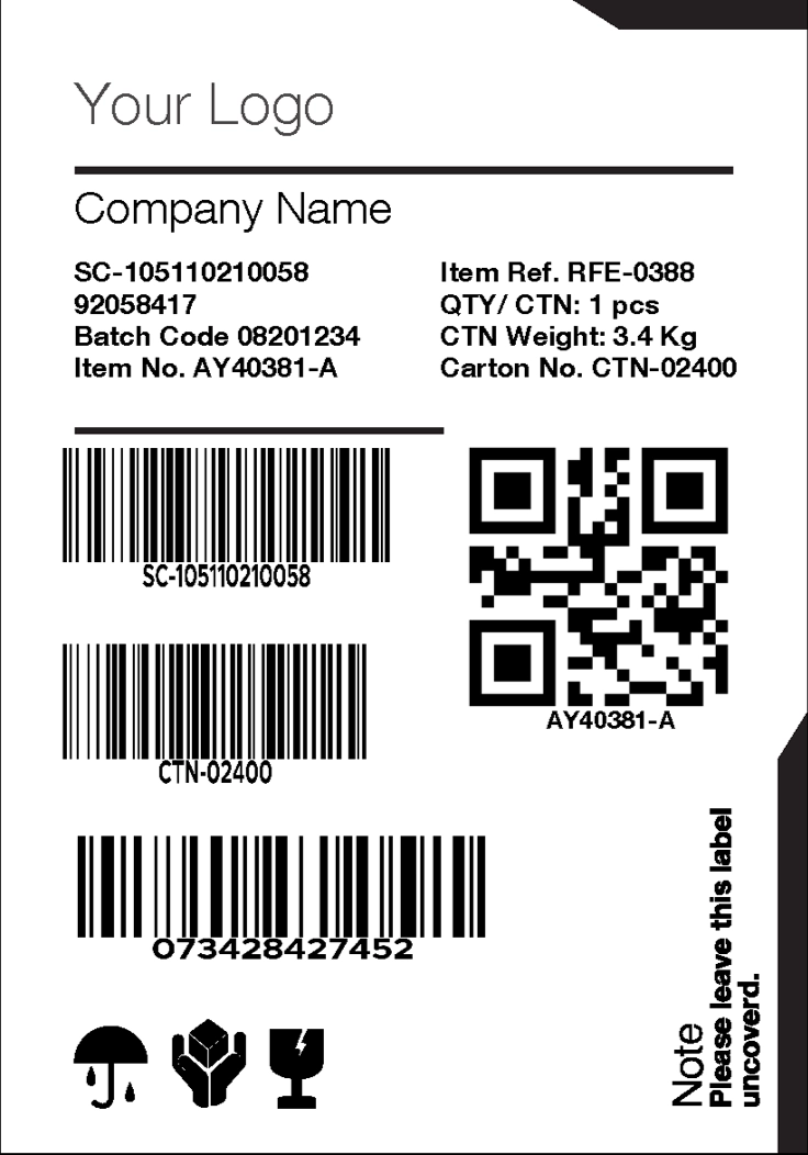 Print product logistic Label Data